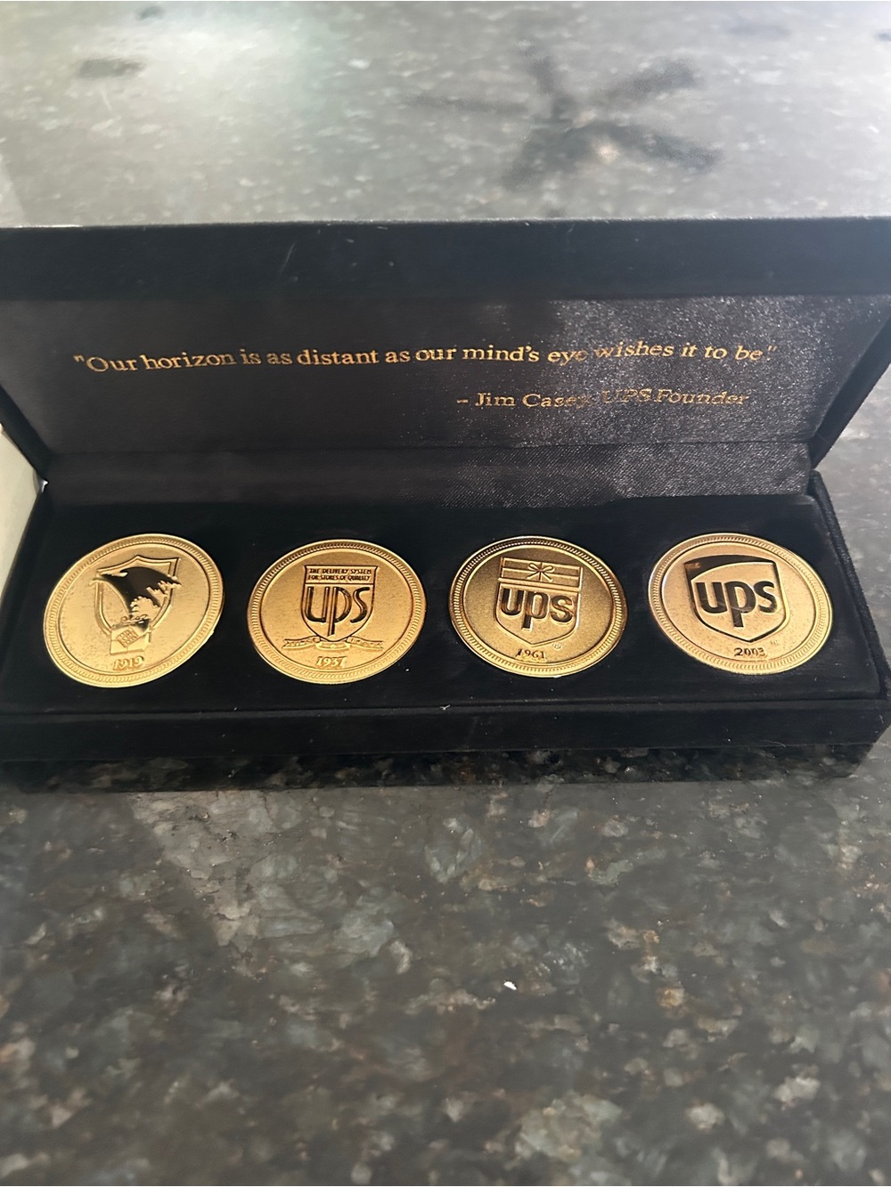New in Box UPS collectors golden coin set - Picture 2 of 6